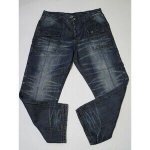 Eight 732 Jeans Mens Size 40 x 34 Blue Denim Jeans Straight Leg